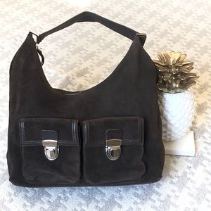 [Banana Republic] brown suede purse